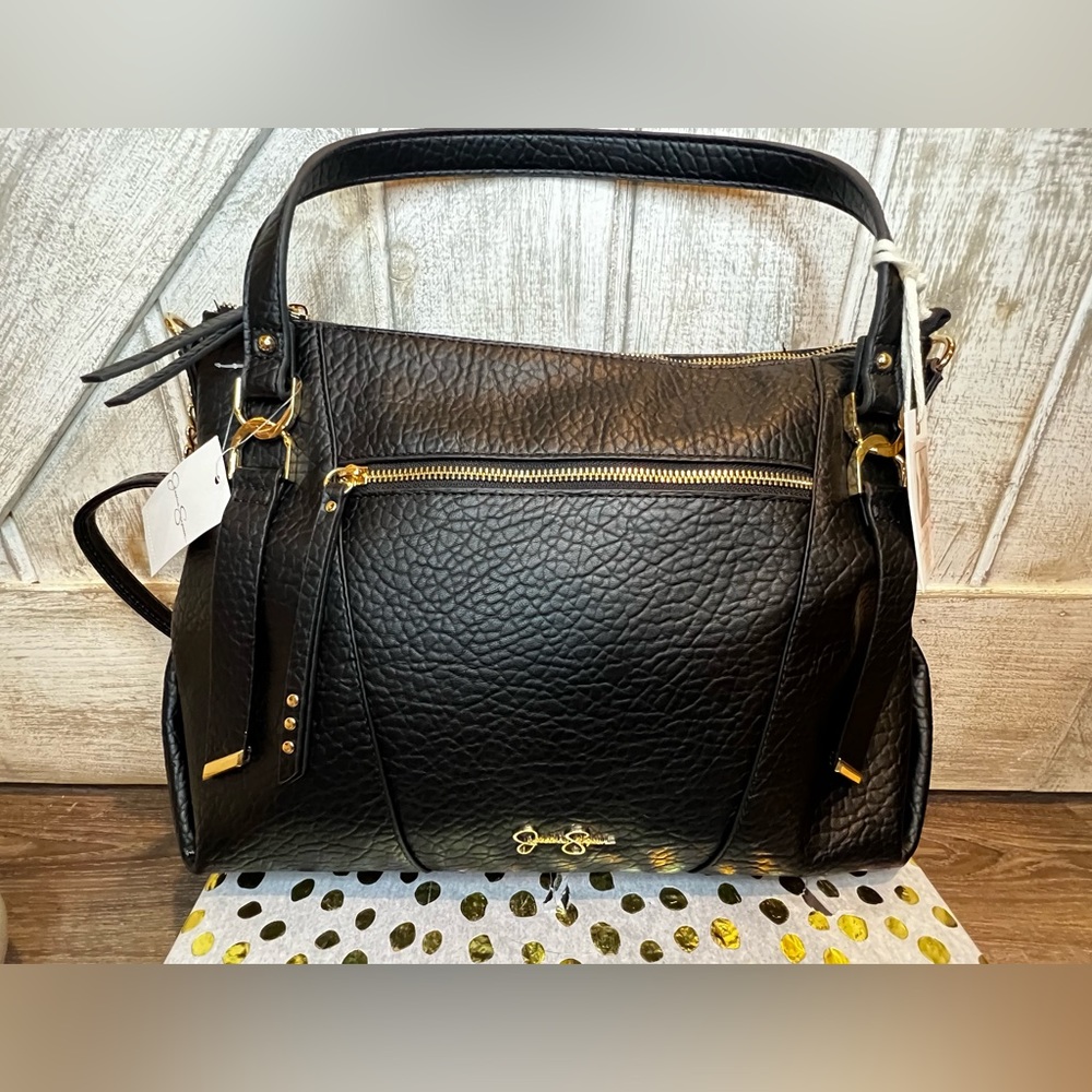 NWT Jessica Simpson Kandi Satchel purse Meteorite